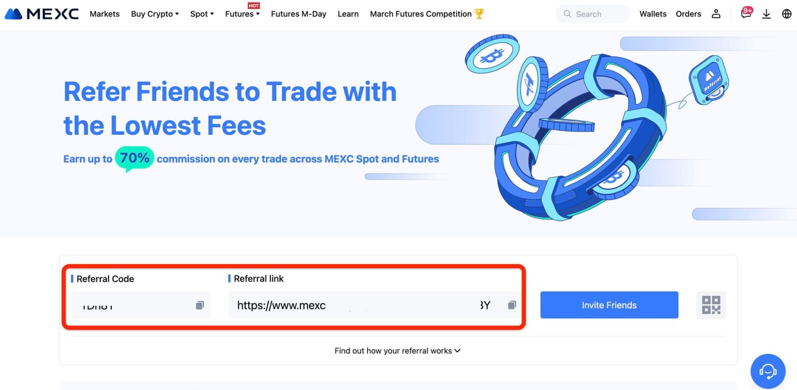 MEXC Refer Friends Bonus - Up to 70% Commission MEXC Refer Friends Bonus - Up to 70% Commission