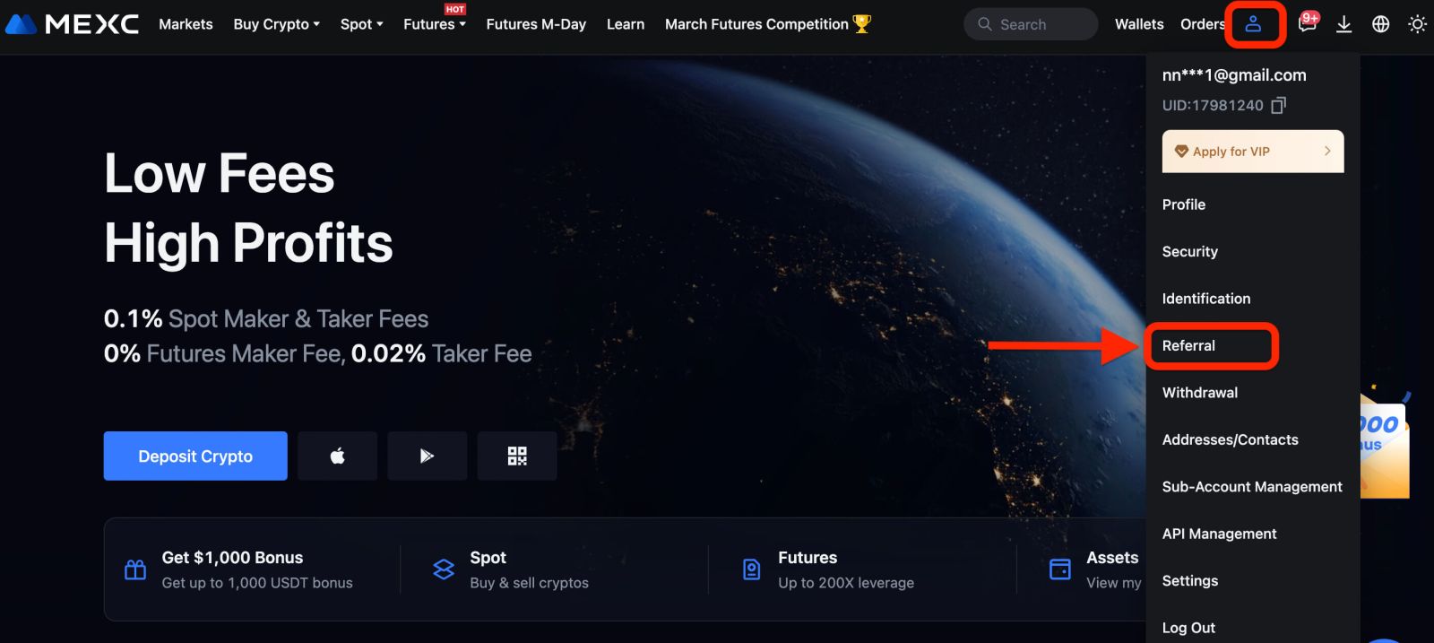 MEXC Refer Friends Bonus - Up to 70% Commission